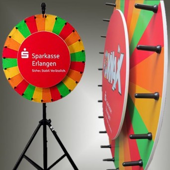 Klassisches Glücksrad mit stehender Scheibe 