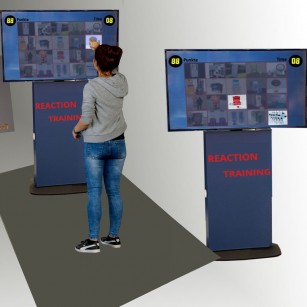 Interaktives Reaktionsspiel über Touchscreenbildschirm