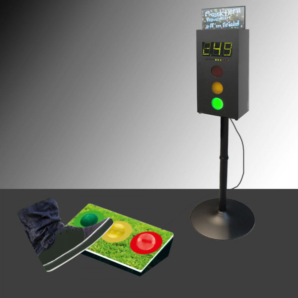 Reaktionstest über die Farben Rot, Gelb, Grün