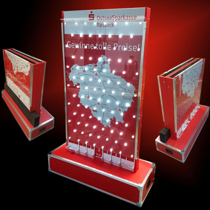 XL -PLINKO - Chipslabyrint-Gewinnspiel mit Landkartengestaltung