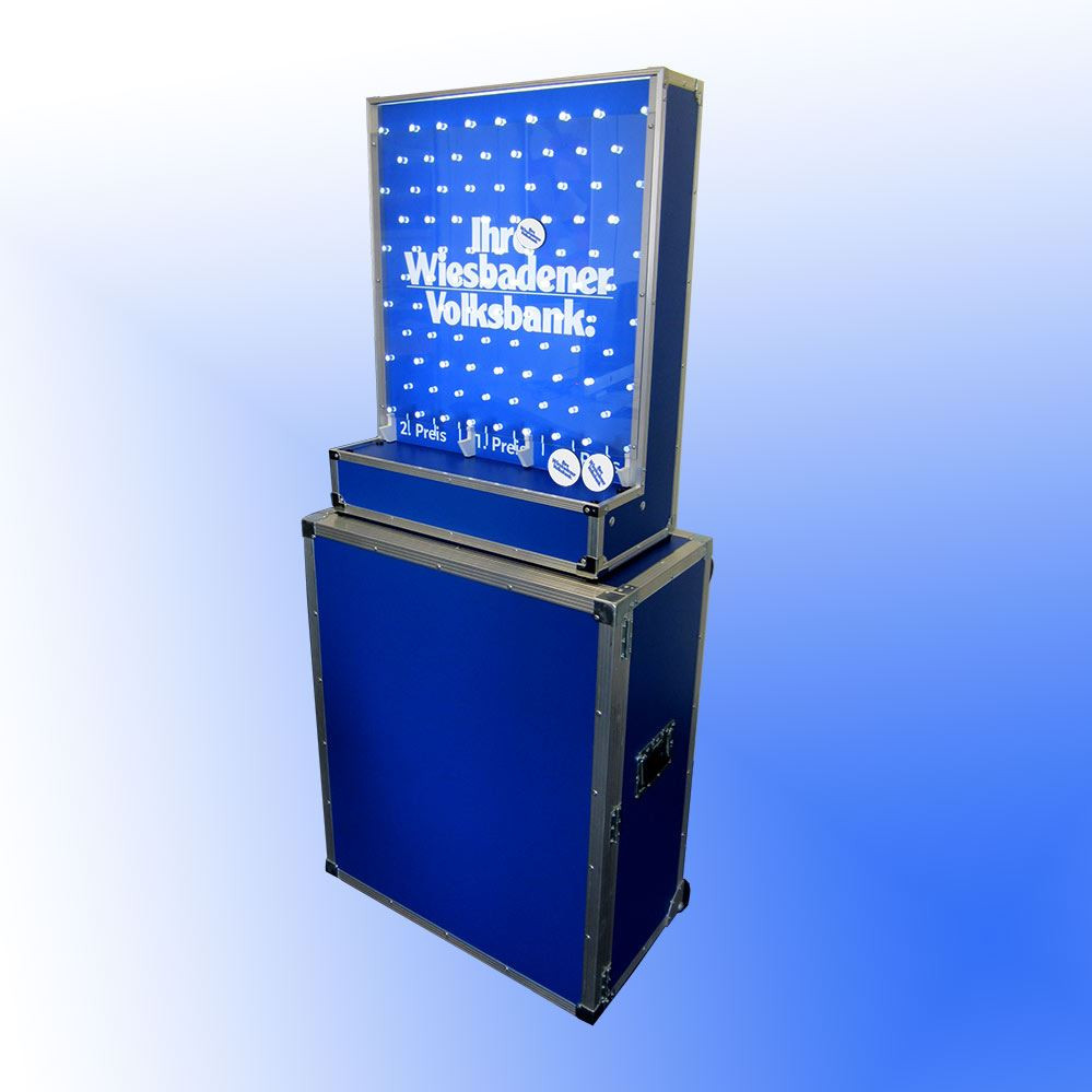 Beleuchteter PLINKO - Chiplabyrinth als Thekendisplay